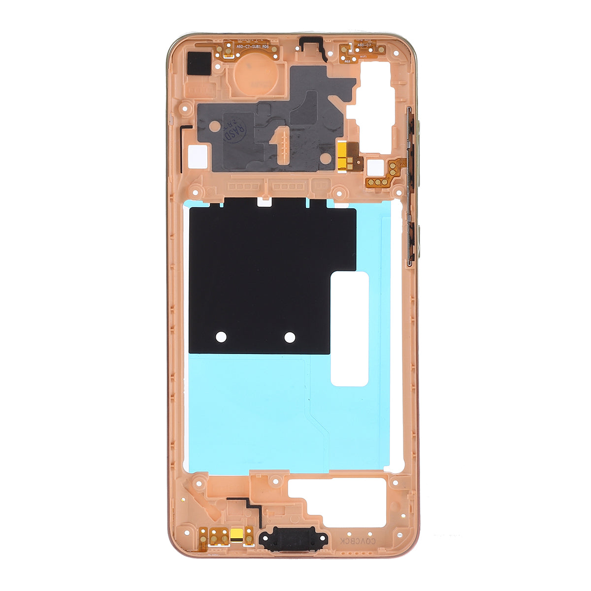 OEM Middle Plate Frame Part (Plastic) for Samsung Galaxy A60 SM-A606F - Orange
