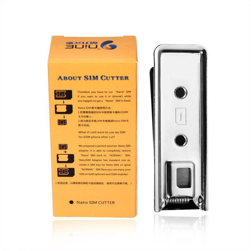 D9ELEMENT SIM Card to Nano SIM Card Cutter for iPhone 6 Plus/6/5 Etc - Black