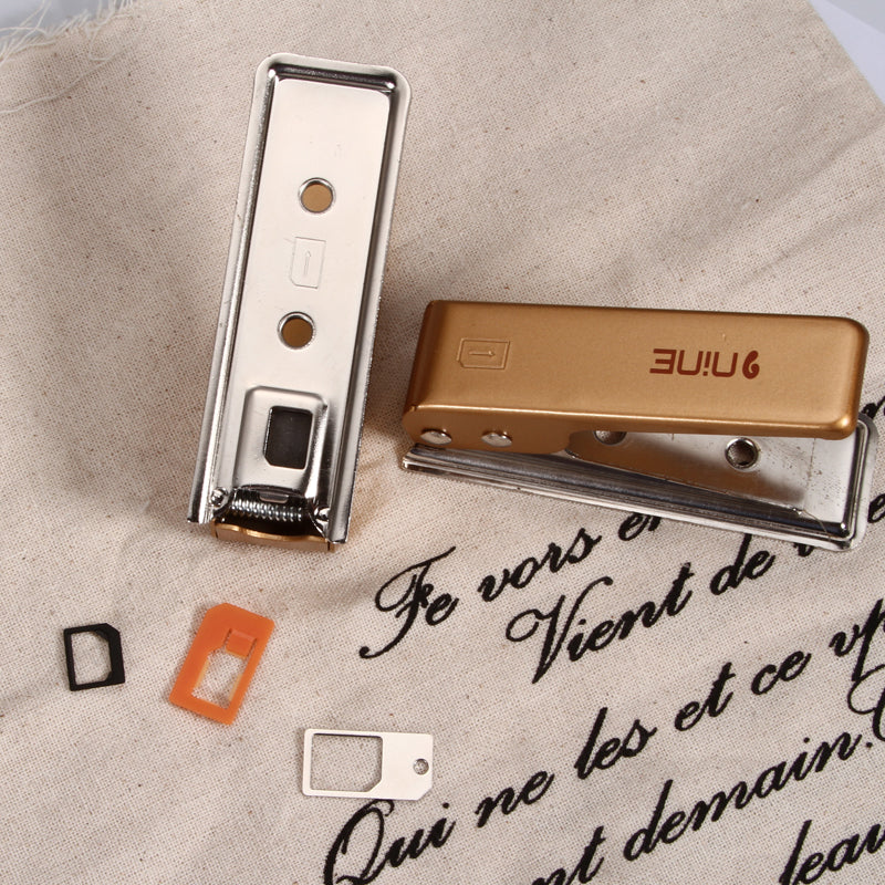 D9ELEMENT SIM Card to Nano SIM Card Cutter for iPhone 6 Plus/6/5 Etc - Gold