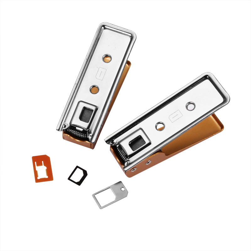 D9ELEMENT Micro SIM Card Cutter for iPhone 4s 4/Samsung S5 - Gold