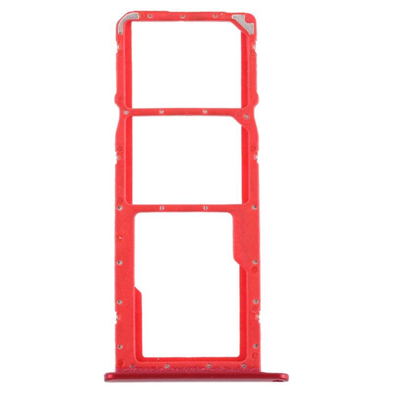 OEM Dual SIM Card + TF Card Tray Holder Replacement (without Logo) for Honor 8X/View 10 Lite - Red