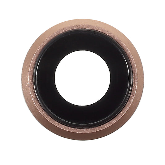 Back Camera Lens Ring Cover with Glass Lens for iPhone 8 4.7 inch - Gold