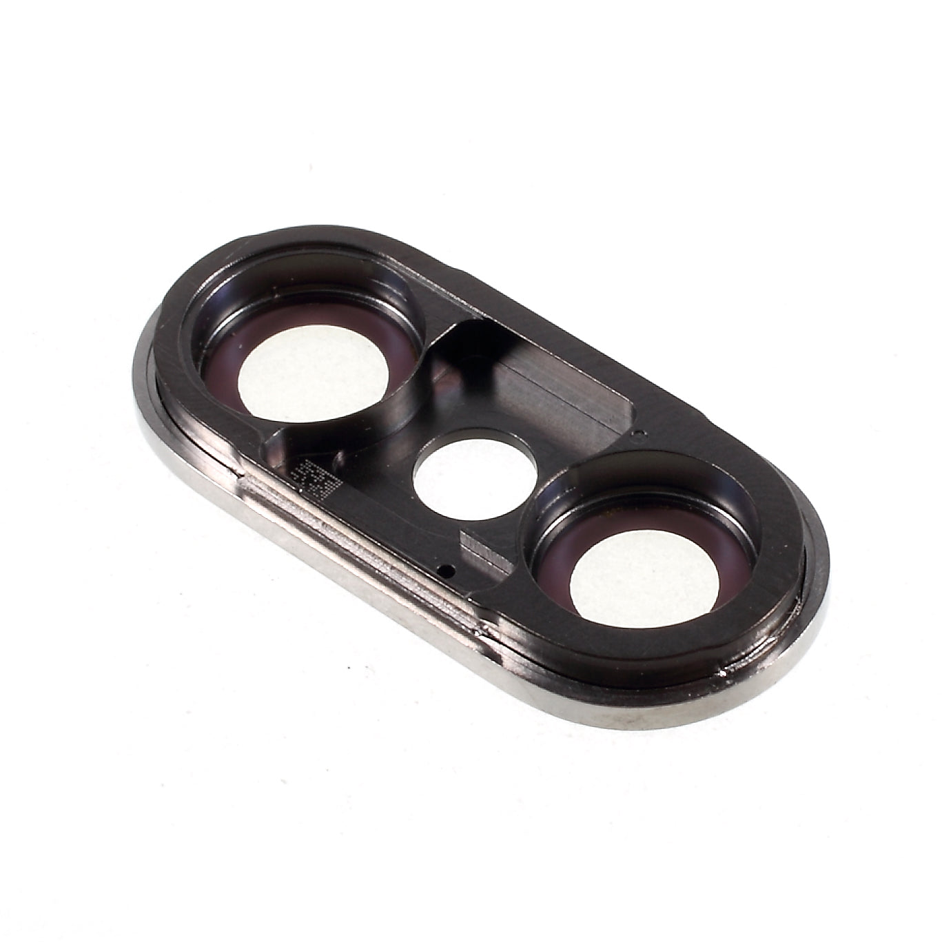 For iPhone X Back Camera Lens Ring Cover with Glass Lens - Silver