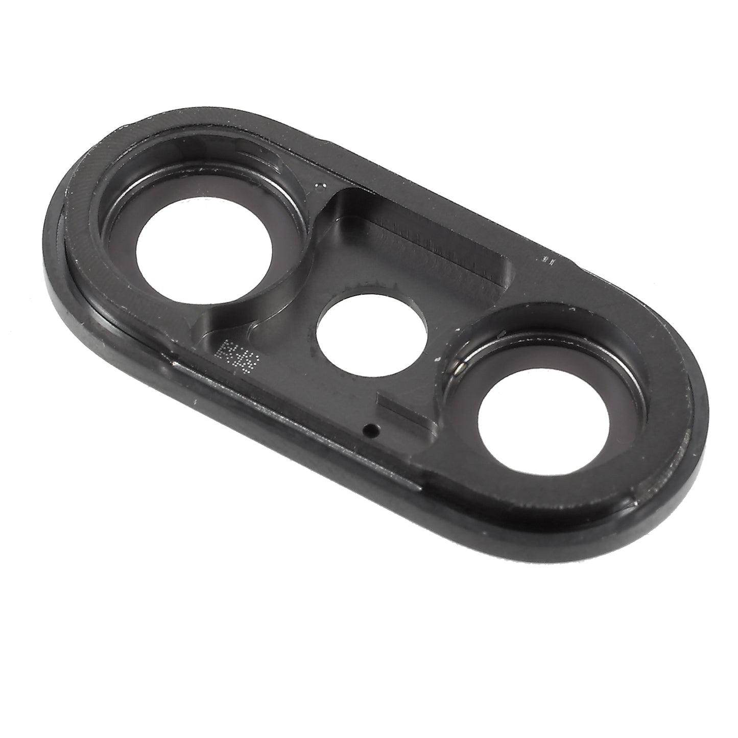For iPhone X Back Camera Lens Ring Cover with Glass Lens - Black