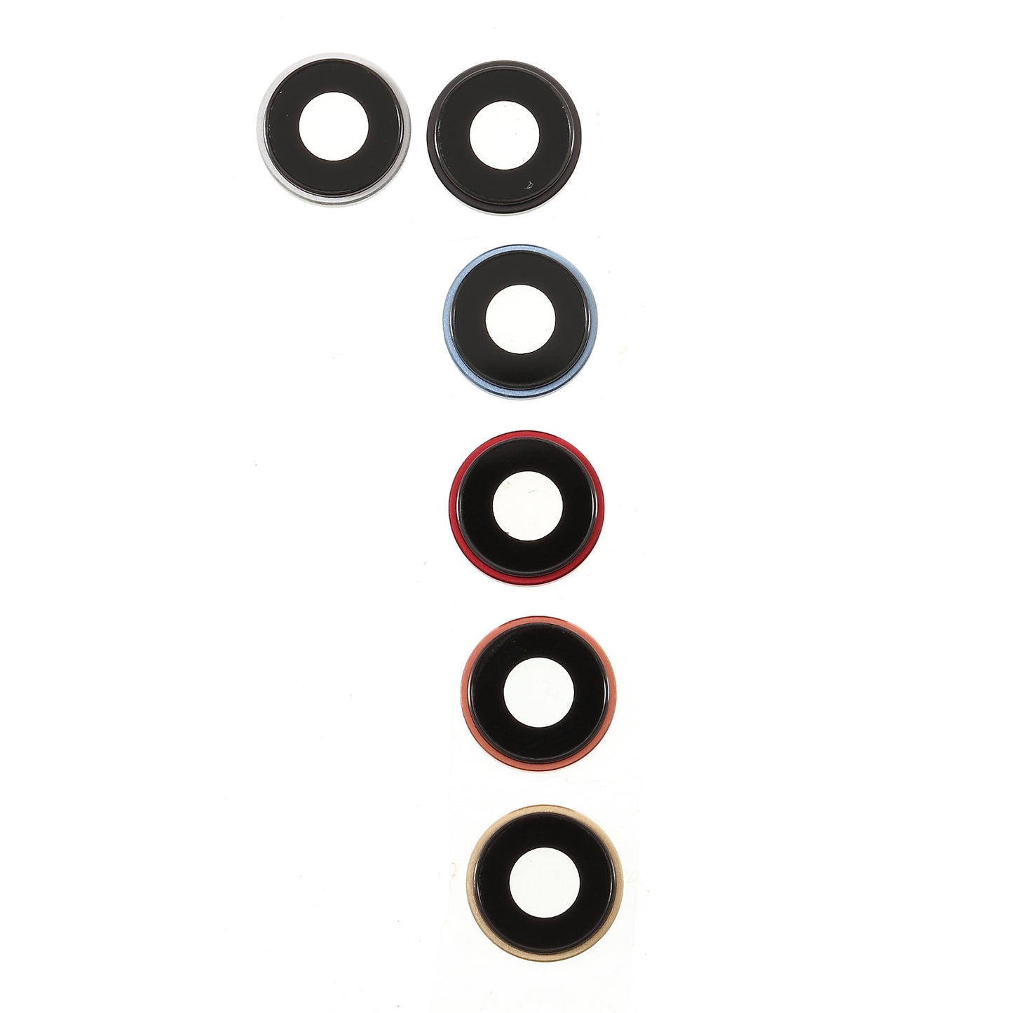 Rear Camera Lens Ring Cover with Glass Lens for iPhone XR 6.1 inch - Red