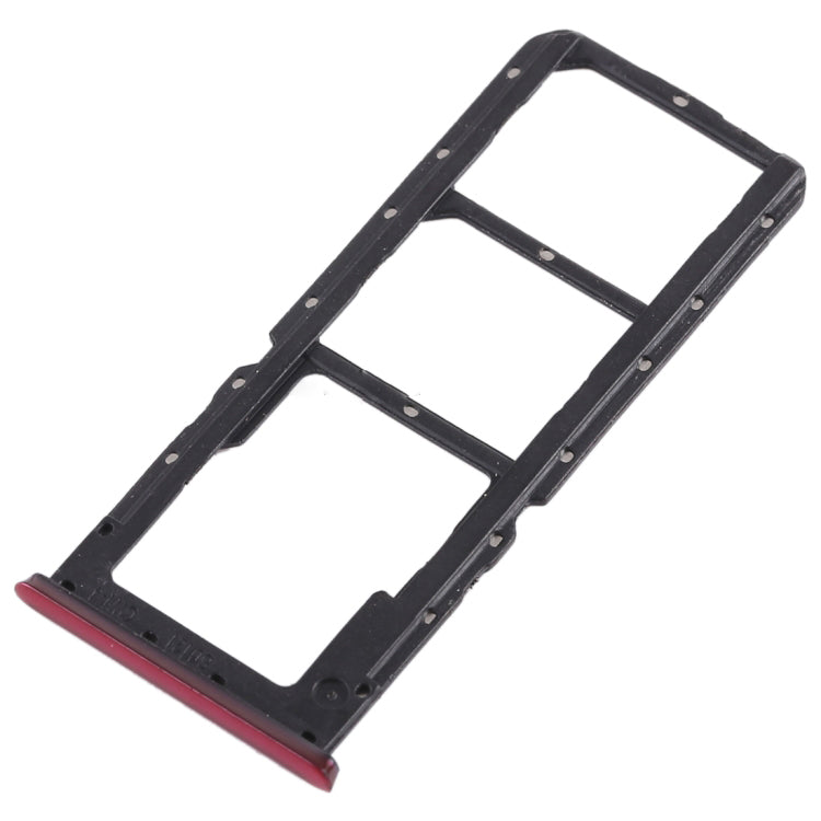 OEM SIM Micro SD Card Tray Holder Replacement for OPPO A7x / F9 / F9 Pro / Realme 2 Pro - Red