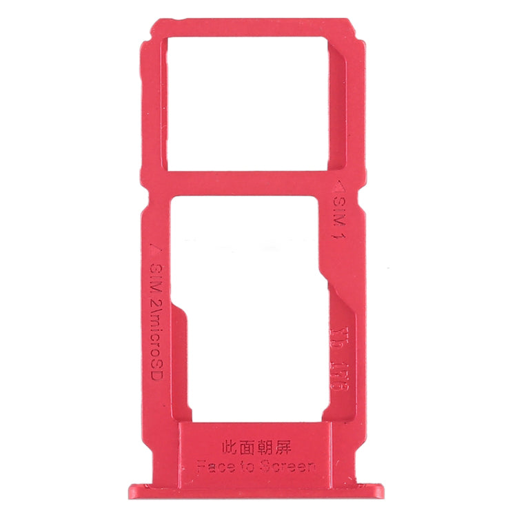 OEM Dual SIM Card Tray Holder Replace Part for OPPO R11 - Red
