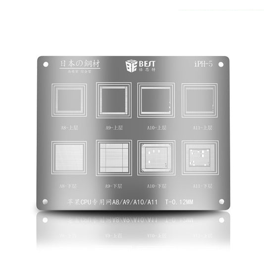 BST-iPH-5 A8 A9 A10 Stencil Tin Plate IC Chip BGA Reballing Stencil Solder Template