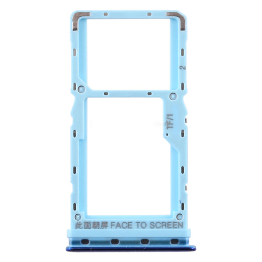 OEM Dual SIM Card Tray Holder Replace Part for Xiaomi Mi CC9e / Mi A3 - Blue