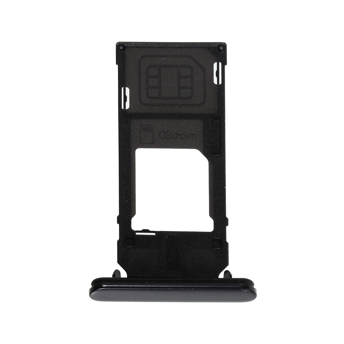 OEM SIM+SD Card Tray Holder Replacement Part for Sony Xperia X Compact - Black