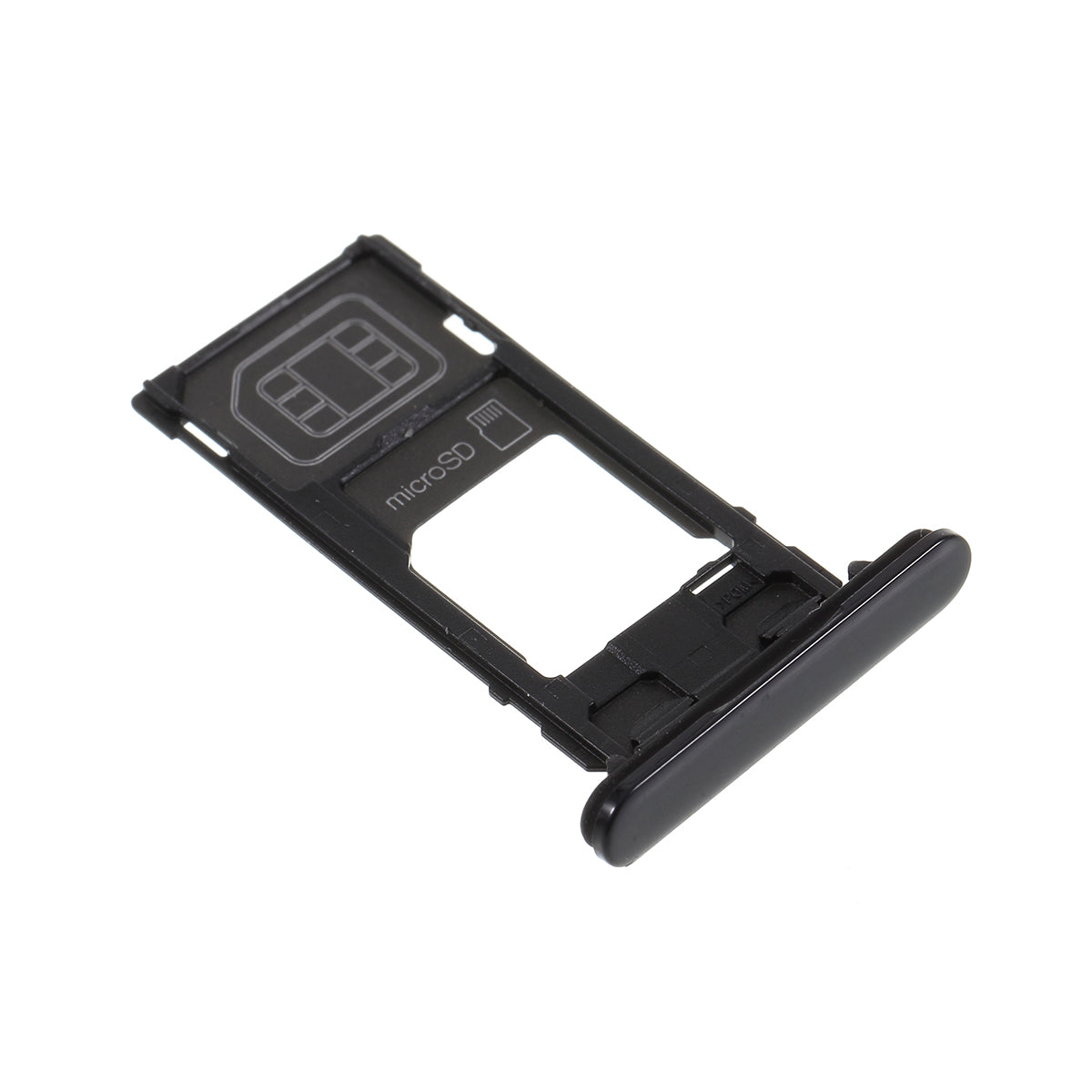OEM SIM+SD Card Tray Holder Replacement Part for Sony Xperia X Compact - Black