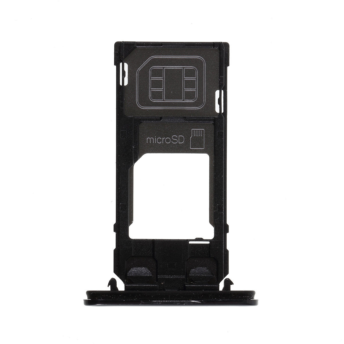 OEM SIM+SD Card Tray Holder Replacement Part for Sony Xperia X Compact - Grey