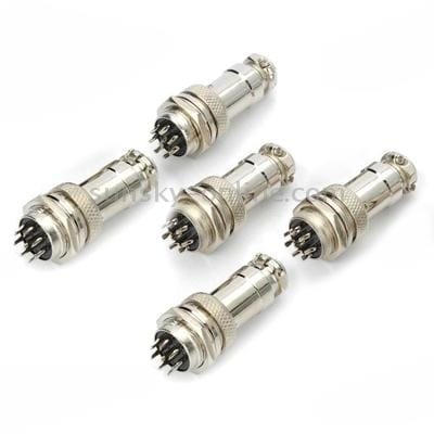 DIY 16mm 8-Pin GX16 Aviation Plug Socket Connector (Silver)