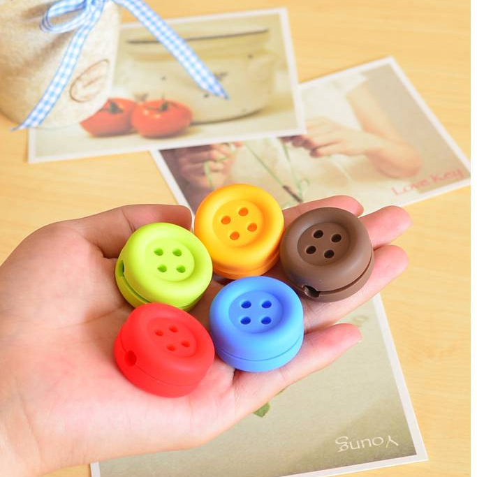 Cute Button Style Earphone Cable Winder Organizer