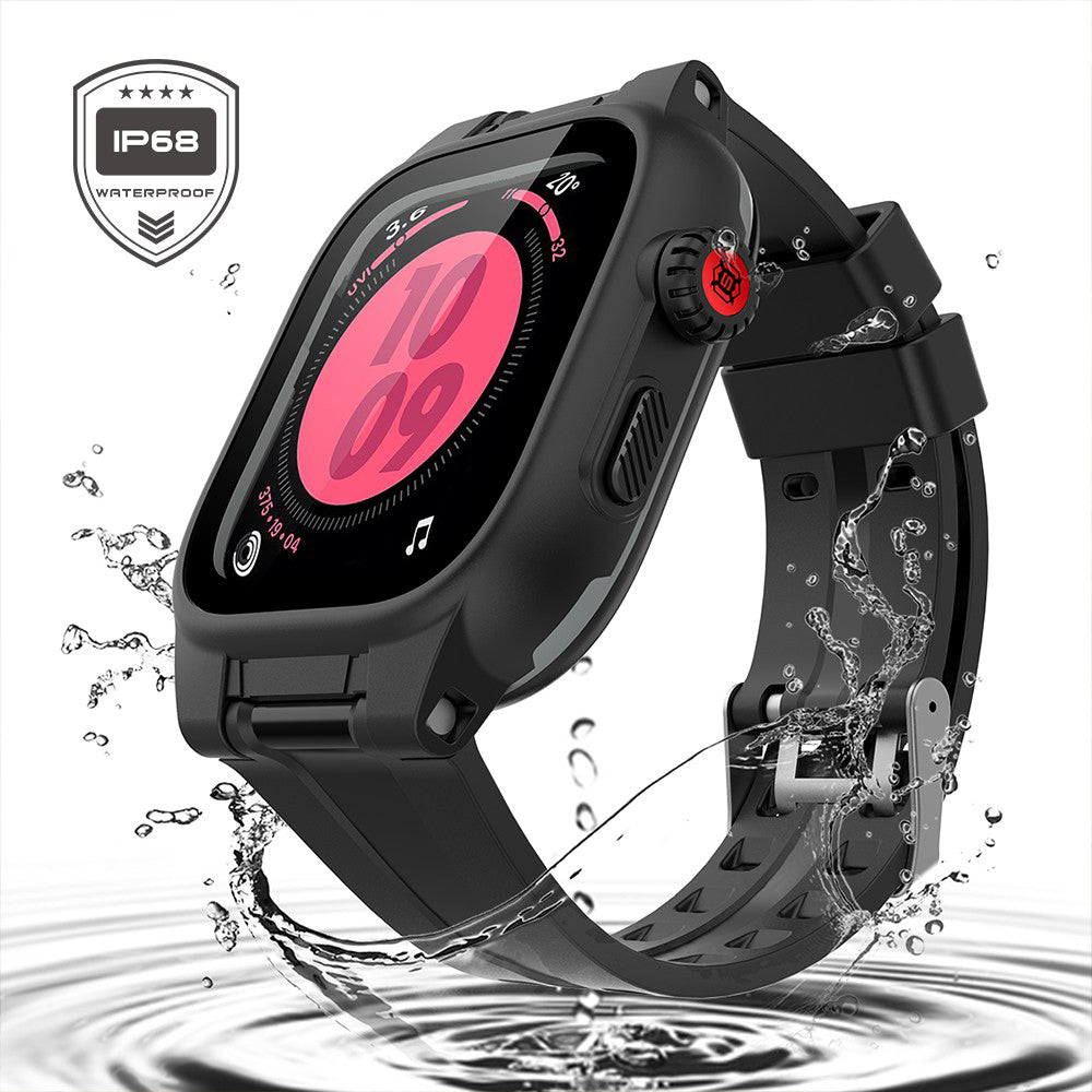 SHELLBOX Silicone Watch Band+Waterproof Cover for Apple Watch Series 3 / 2 42mm