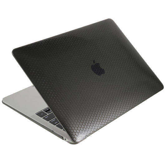 Honeycomb Texture Ultra-thin Laptop Protective Case Hard PC Notebook Shell Cover for MacBook Air 13.3-inch (A1369/A1466) - Black