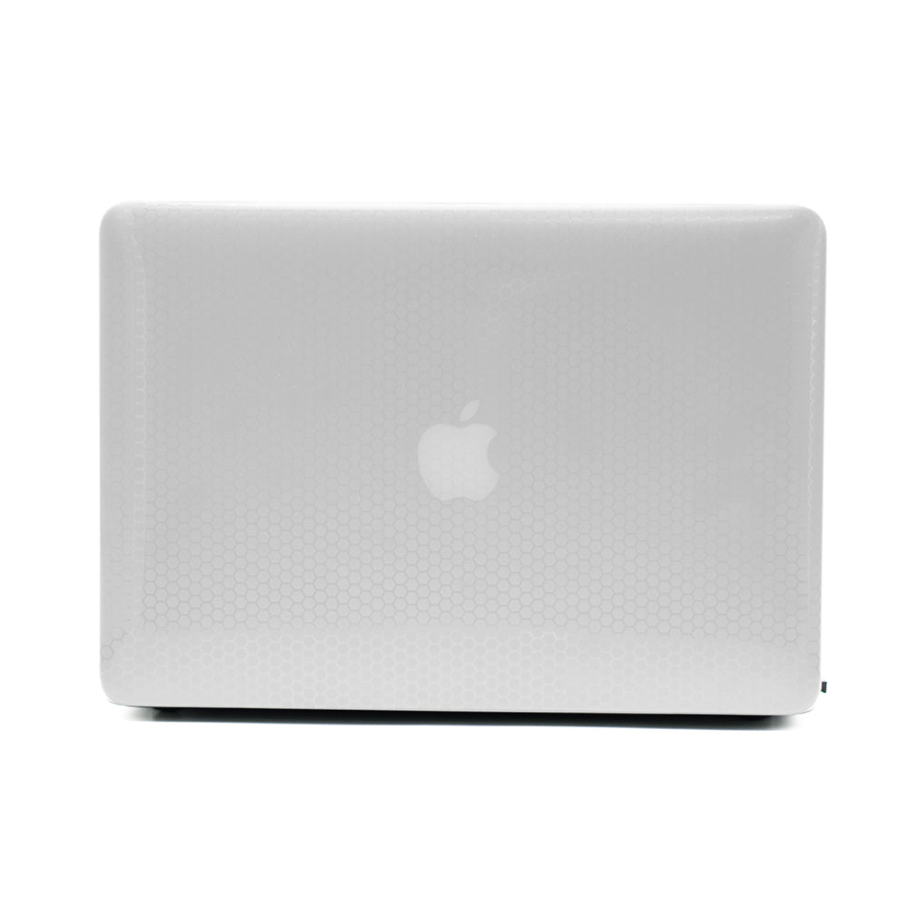 Honeycomb Texture Ultra-thin Laptop Protective Case Hard PC Notebook Shell Cover for MacBook Air 13.3-inch (A1369/A1466) - Transparent