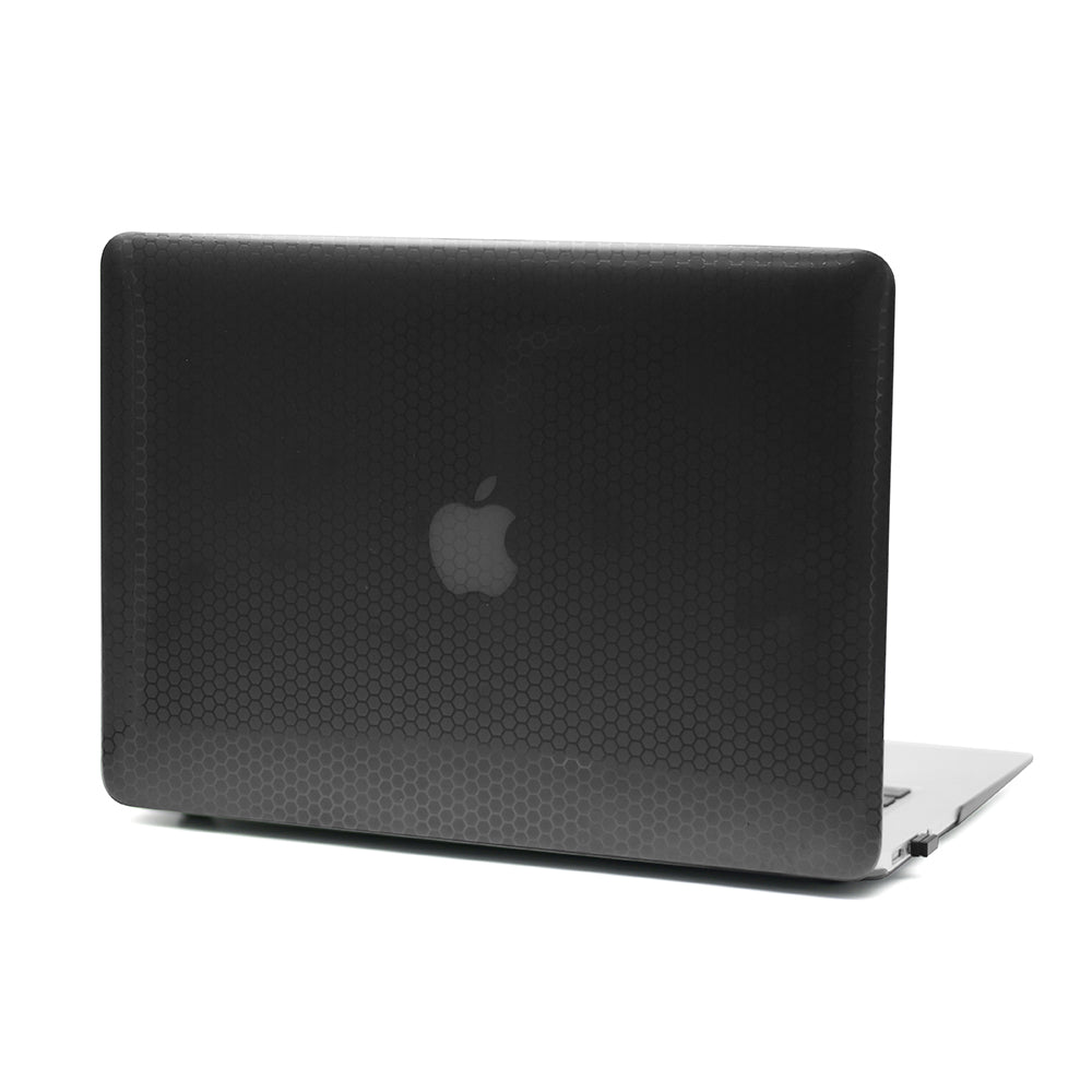 Ultra-thin Honeycomb Texture Laptop Case Hard PC Notebook Shell Cover for MacBook Pro 13-inch A1708/A1706/A1989/A2159/A2251/A2289/A2338 - Black