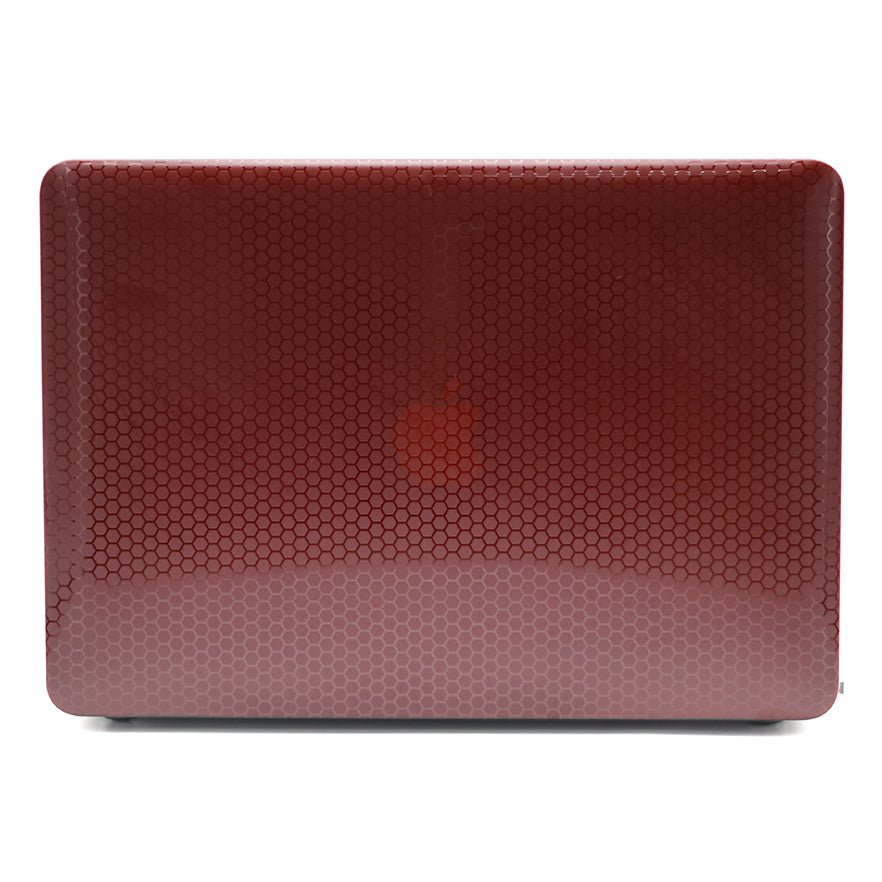 Ultra-thin Honeycomb Texture Laptop Case Hard PC Notebook Shell Cover for MacBook Pro 13-inch A1708/A1706/A1989/A2159/A2251/A2289/A2338 - Red