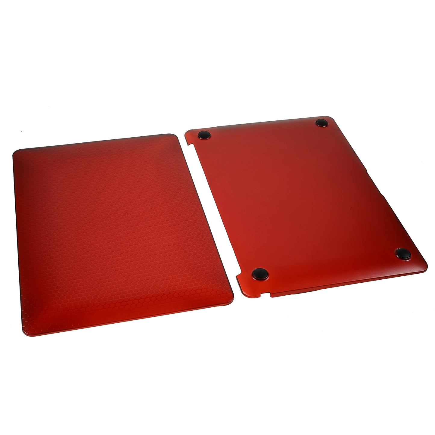 Ultra-thin Honeycomb Texture Laptop Case Hard PC Notebook Shell Cover for MacBook Pro 13-inch A1708/A1706/A1989/A2159/A2251/A2289/A2338 - Red