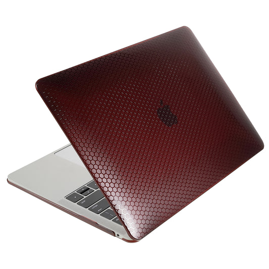 Honeycomb Texture PC Protective Cover Ultra-thin Laptop Case for MacBook Air 13.3-inch with Retina Display A2179 (2020)/A1932/A2337 - Red
