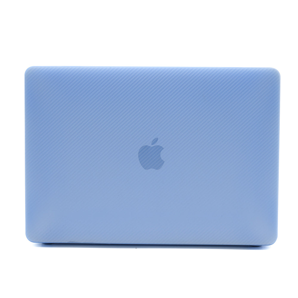 Carbon Fiber Texture Laptop Case Full Protection PC Shell for MacBook Air 13.3-inch (A1369/A1466) - Baby Blue