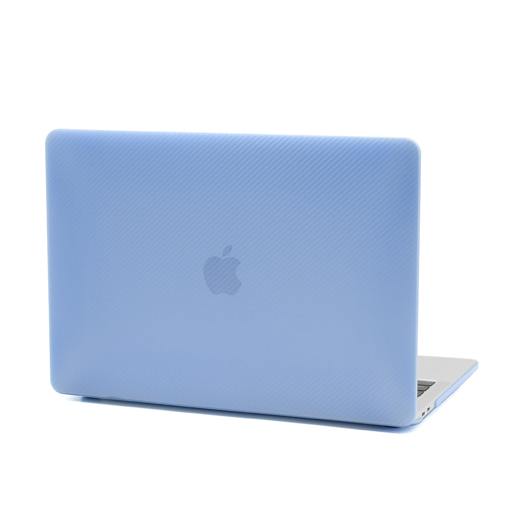 Carbon Fiber Texture Laptop Case Full Protection PC Shell for MacBook Air 13.3-inch (A1369/A1466) - Baby Blue
