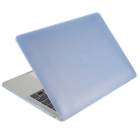 Carbon Fiber Texture Front and Back PC Laptop Protector Case for MacBook Air 13.3-inch with Retina Display A2179 (2020)/A1932/A2337 - Baby Blue