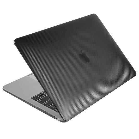 Carbon Fiber Texture Front and Back PC Laptop Protector Case for MacBook Air 13.3-inch with Retina Display A2179 (2020)/A1932/A2337 - Black