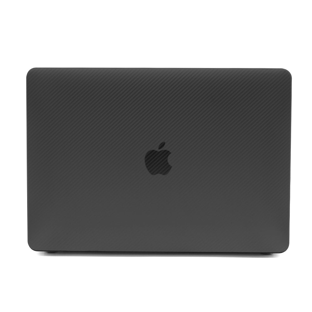 Carbon Fiber Texture Front and Back PC Laptop Protector Case for MacBook Air 13.3-inch with Retina Display A2179 (2020)/A1932/A2337 - Black