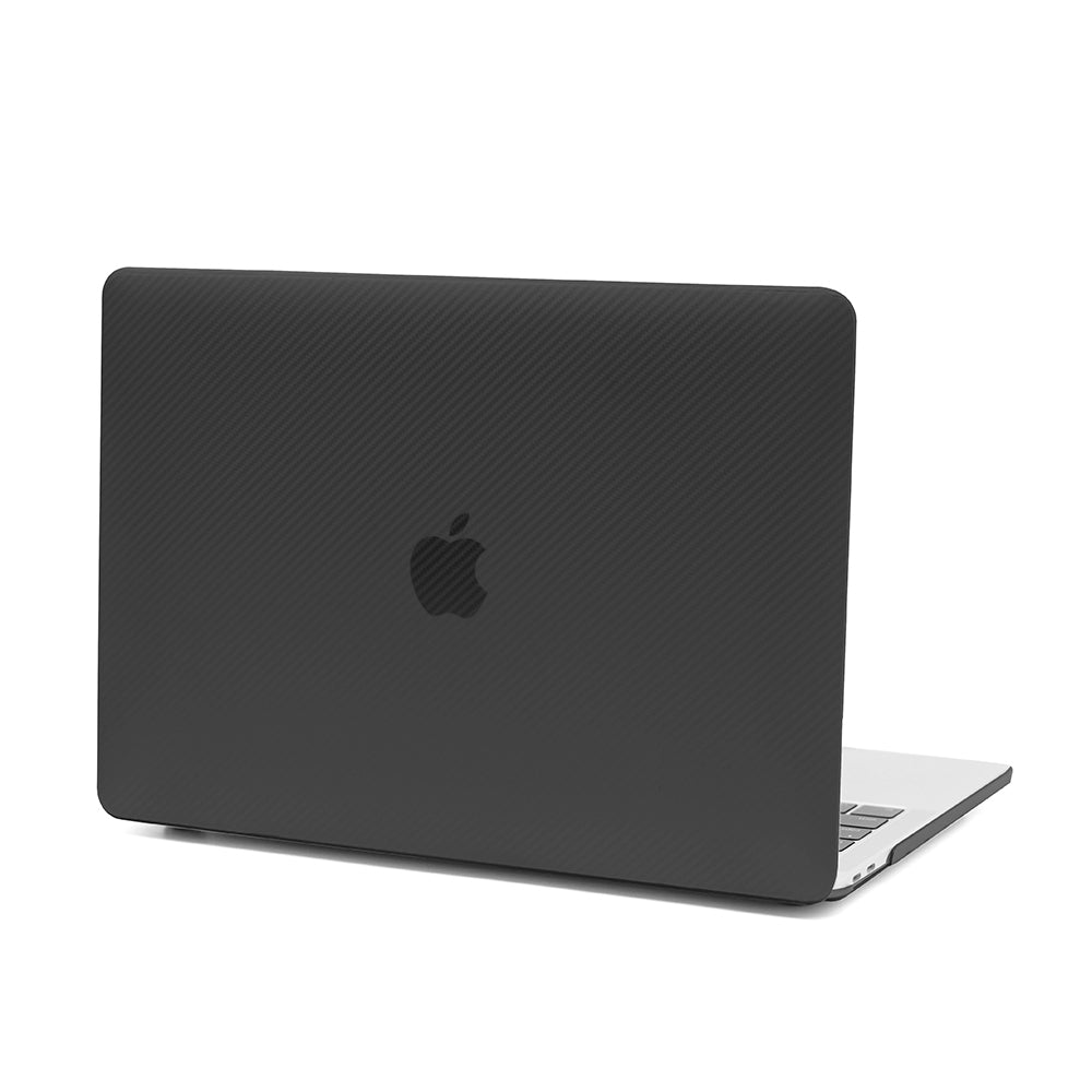 Carbon Fiber Texture Front and Back PC Laptop Protector Case for MacBook Air 13.3-inch with Retina Display A2179 (2020)/A1932/A2337 - Black