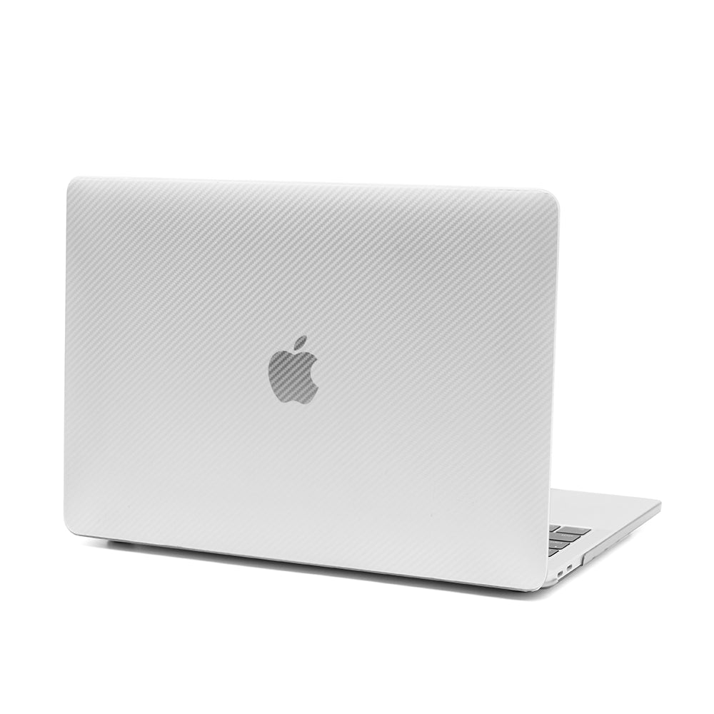 Carbon Fiber Texture Front and Back PC Laptop Protector Case for MacBook Air 13.3-inch with Retina Display A2179 (2020)/A1932/A2337 - Transparent