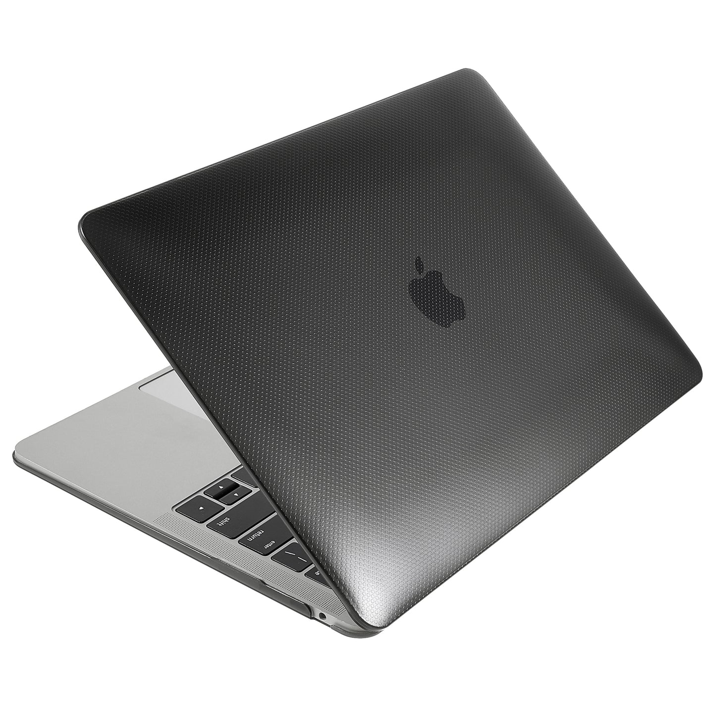 Anti-scratch Dots Pattern PC Shell Front and Back Slim Laptop Case for MacBook Pro 13-inch A1708/A1706/A1989/A2159/A2251/A2289/A2338 - Black