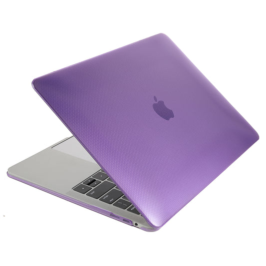 Anti-scratch Dots Pattern PC Shell Front and Back Slim Laptop Case for MacBook Pro 13-inch A1708/A1706/A1989/A2159/A2251/A2289/A2338 - Purple