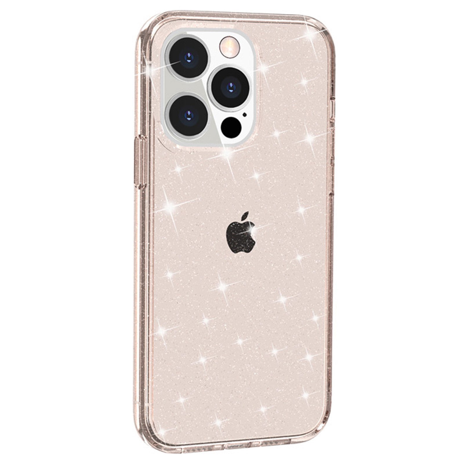 Uniqkart for iPhone 15 Pro Max Sparkly Glitter Protective Case Hard PC + Soft TPU Anti-scratch Phone Cover - Gold