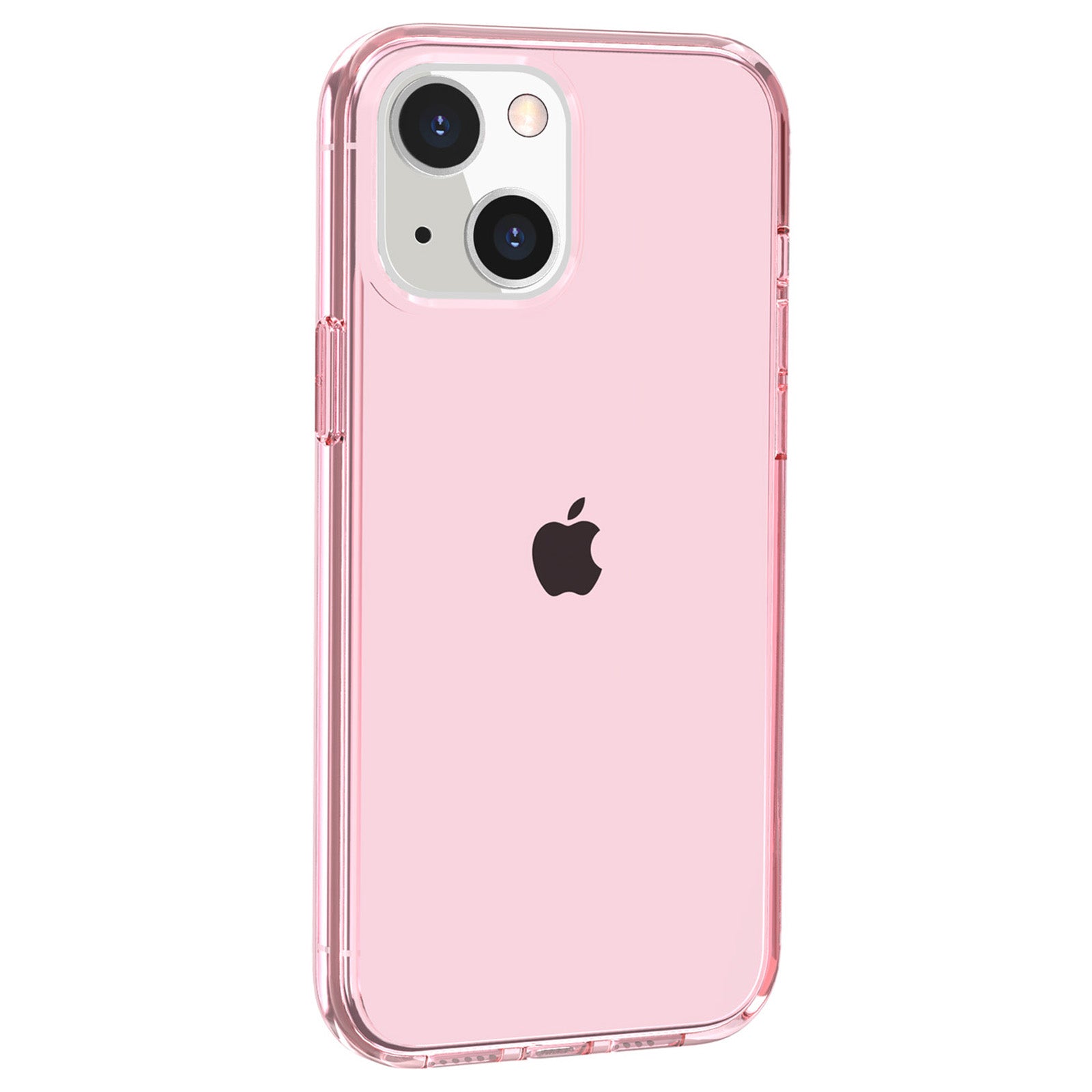 Transparent Phone Case for iPhone 15 , Hard PC + Soft TPU Case Anti-scratch Hybrid Cover - Transparent Pink