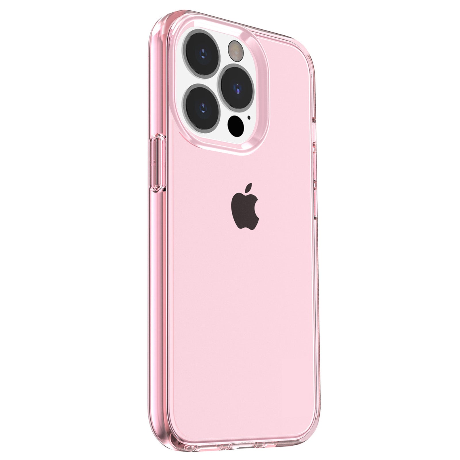 Transparent Phone Case for iPhone 15 Pro Max , Anti-fall Hard PC + Soft TPU Case Hybrid Cover - Transparent Pink