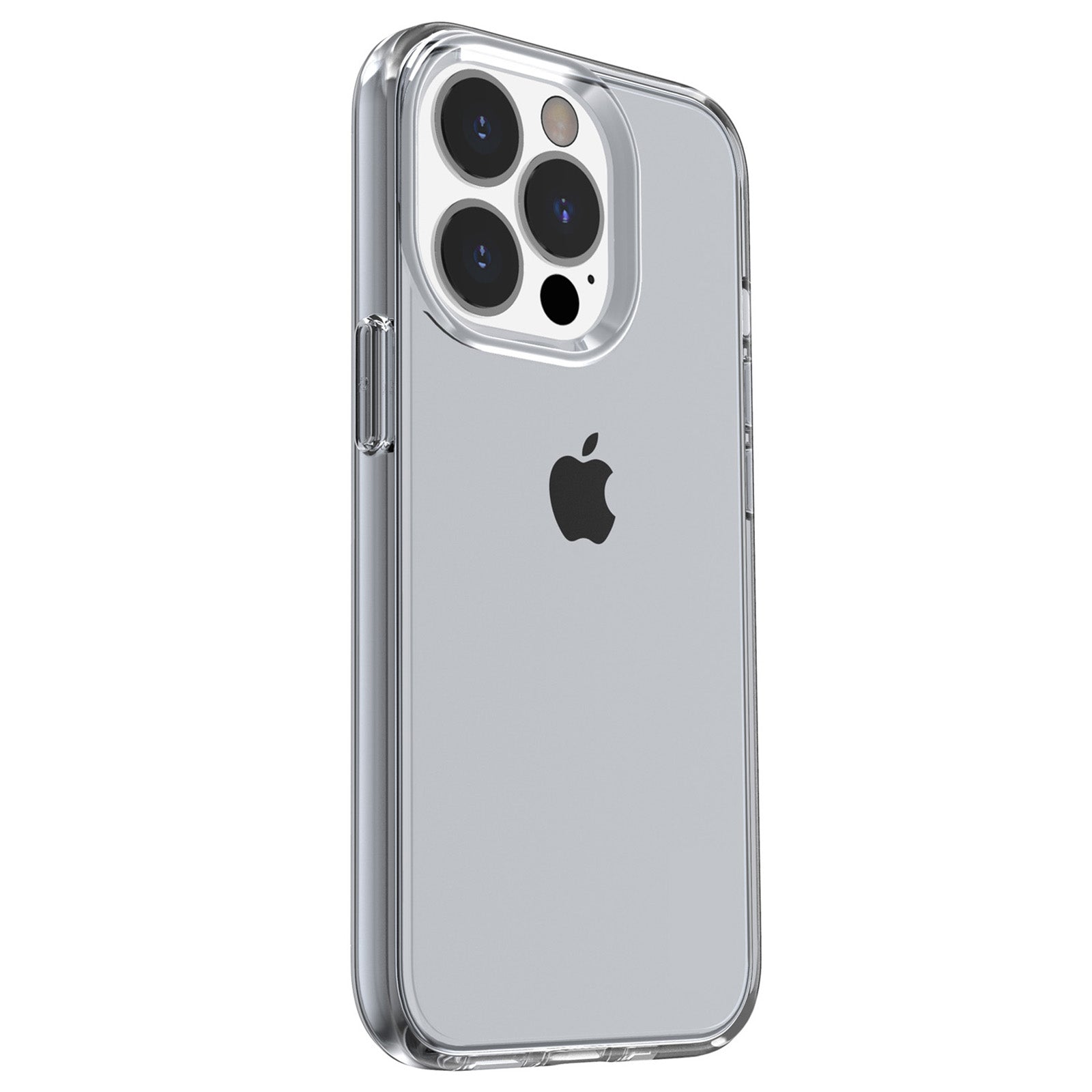 Transparent Phone Case for iPhone 15 Pro Max , Anti-fall Hard PC + Soft TPU Case Hybrid Cover - Transparent Grey