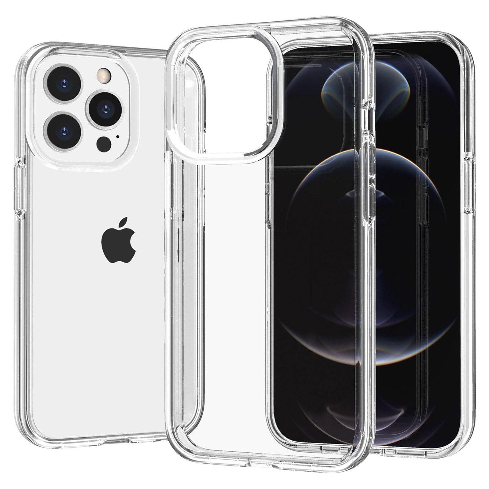 Transparent Phone Case for iPhone 15 Pro , Hard PC + Soft TPU Case Anti-collision Hybrid Cover - Transparent