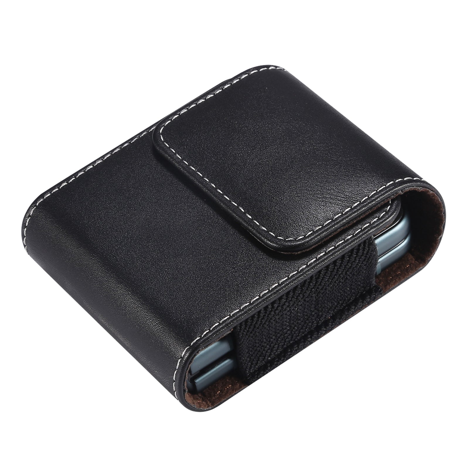 Microfiber Leather Vertical Flip Case Cell Phone Holster Belt Waist Bag for Samsung Galaxy Z Flip / Galaxy Z Flip3 5G / Motorola Razr 5G