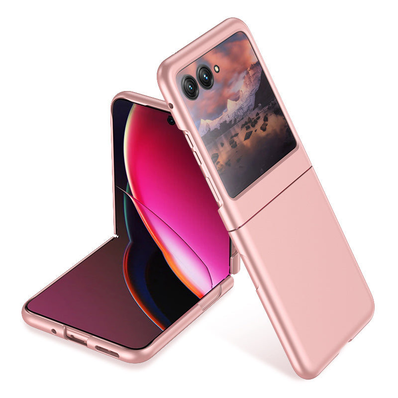 Uniqkart for Motorola Razr 40 Ultra 5G Skin-touch PC Phone Case Ultra Slim Protective Phone Cover - Pink
