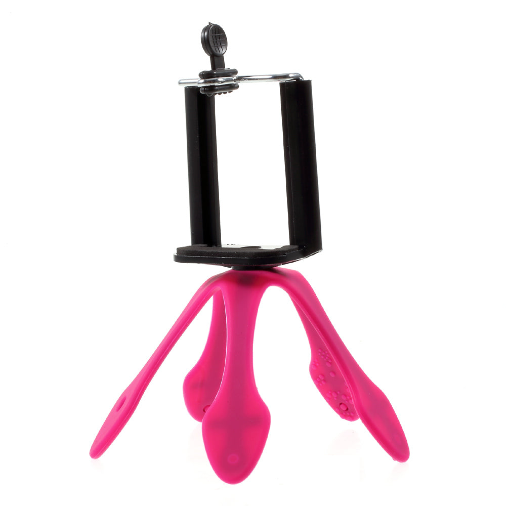 Octopus Shape Flexible Smartphone GroPro Mount for iPhone Samsung GoPro, Clamp Width: 5-8.5cm - Rose