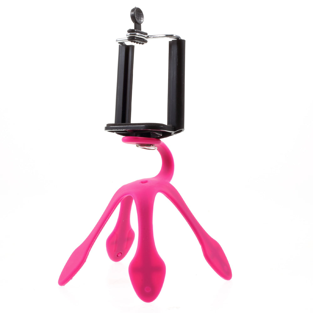 Octopus Shape Flexible Smartphone GroPro Mount for iPhone Samsung GoPro, Clamp Width: 5-8.5cm - Rose