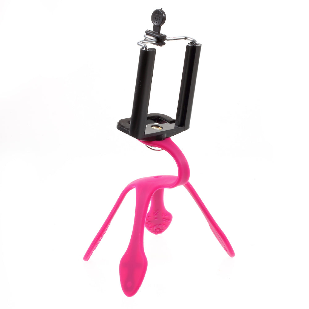 Octopus Shape Flexible Smartphone GroPro Mount for iPhone Samsung GoPro, Clamp Width: 5-8.5cm - Rose