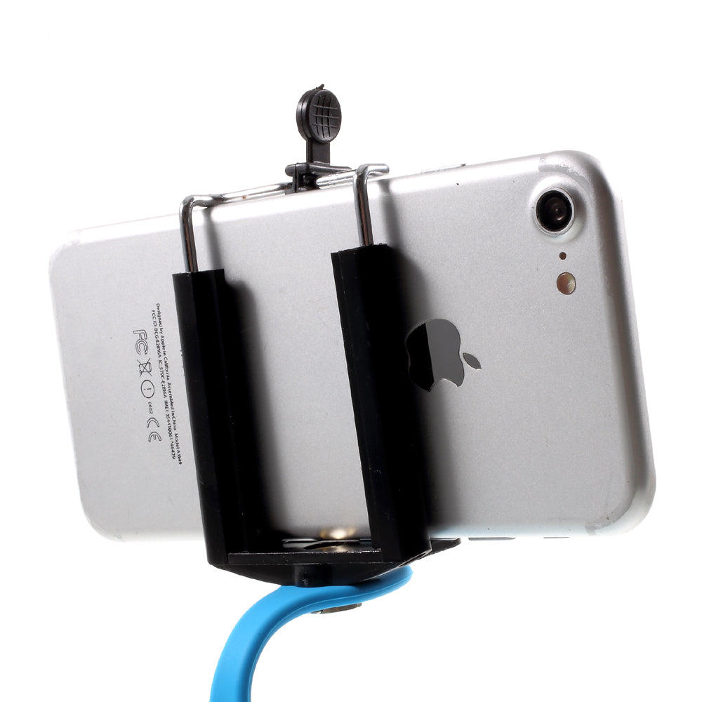 Octopus Shape Adaptable Phone GroPro Stand Holder for iPhone Samsung GoPro, Clamp Width: 5-8.5cm - Blue