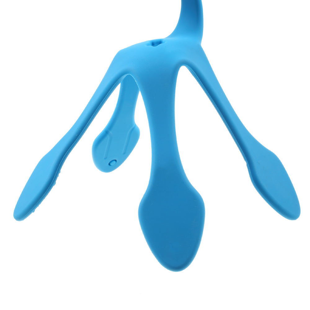 Octopus Shape Adaptable Phone GroPro Stand Holder for iPhone Samsung GoPro, Clamp Width: 5-8.5cm - Blue