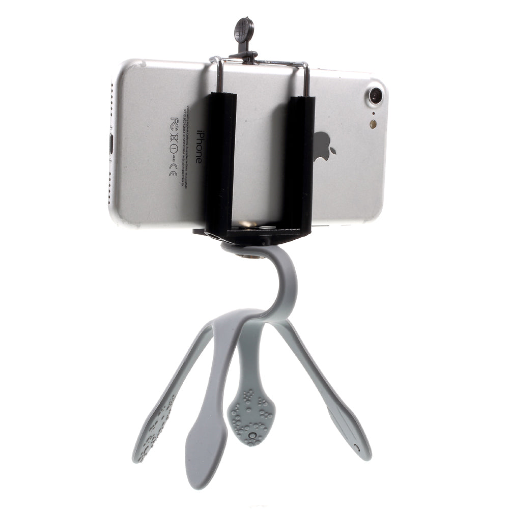 Octopus Shape Multi-functional Phone GroPro Bracket for iPhone Samsung GoPro, Clamp Width: 5-8.5cm - Grey