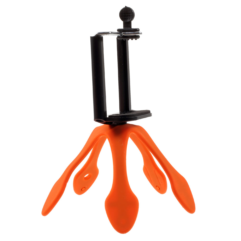 Octopus Shape Mini Flexible Holder Mount for iPhone Samsung GoPro, Clamp Width: 5-8.5cm - Orange