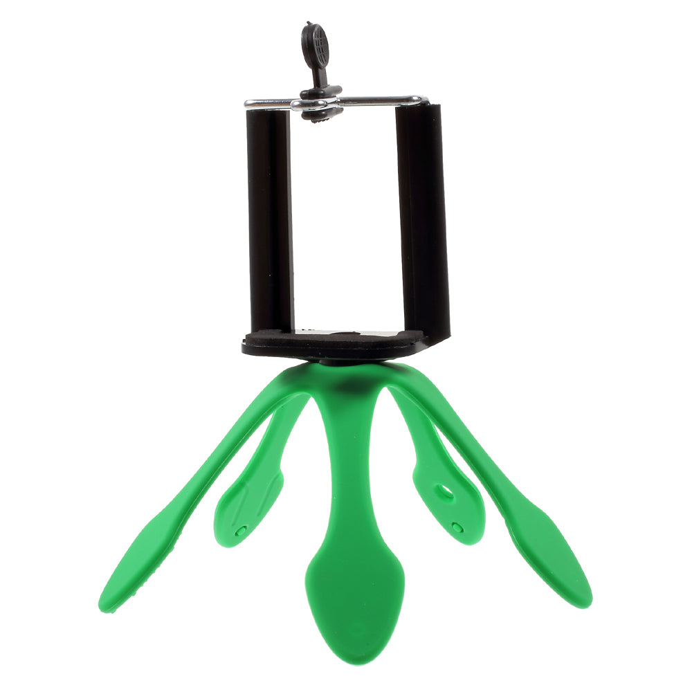 Octopus Shape Changeable Smartphone GroPro Holder for iPhone Samsung GoPro, Clamp Width: 5-8.5cm - Green