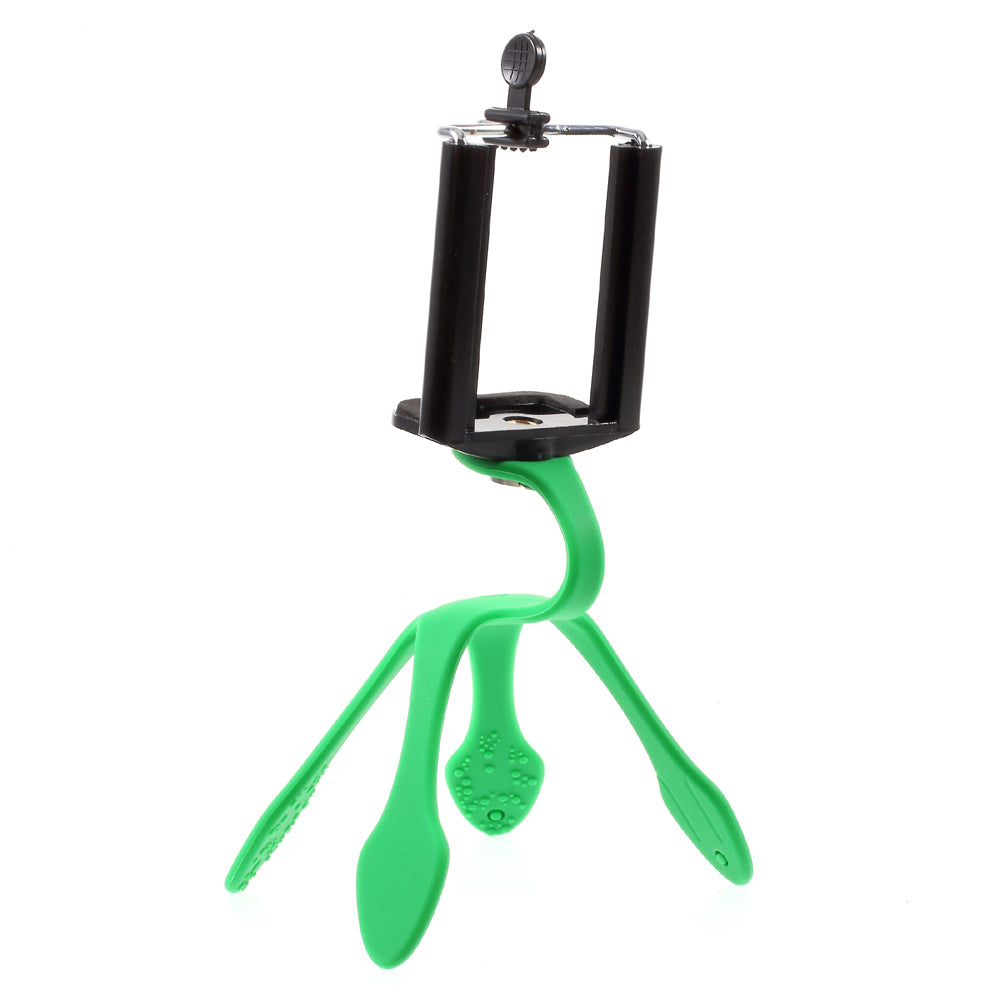 Octopus Shape Changeable Smartphone GroPro Holder for iPhone Samsung GoPro, Clamp Width: 5-8.5cm - Green